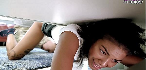  Busty Step Daughter Fucked While Stuck Under the Bed - Maya Farrell